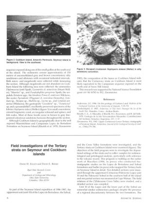 Field Investigations of the Tertiary Strata on Seymour and Cockburn Islands
