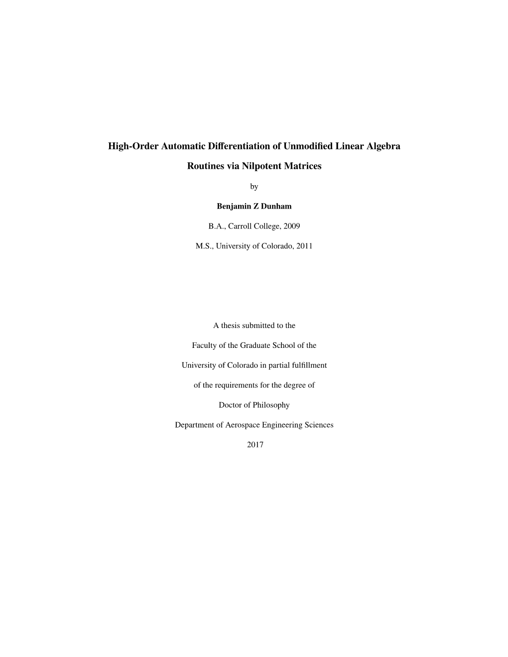 High-Order Automatic Differentiation of Unmodified Linear Algebra