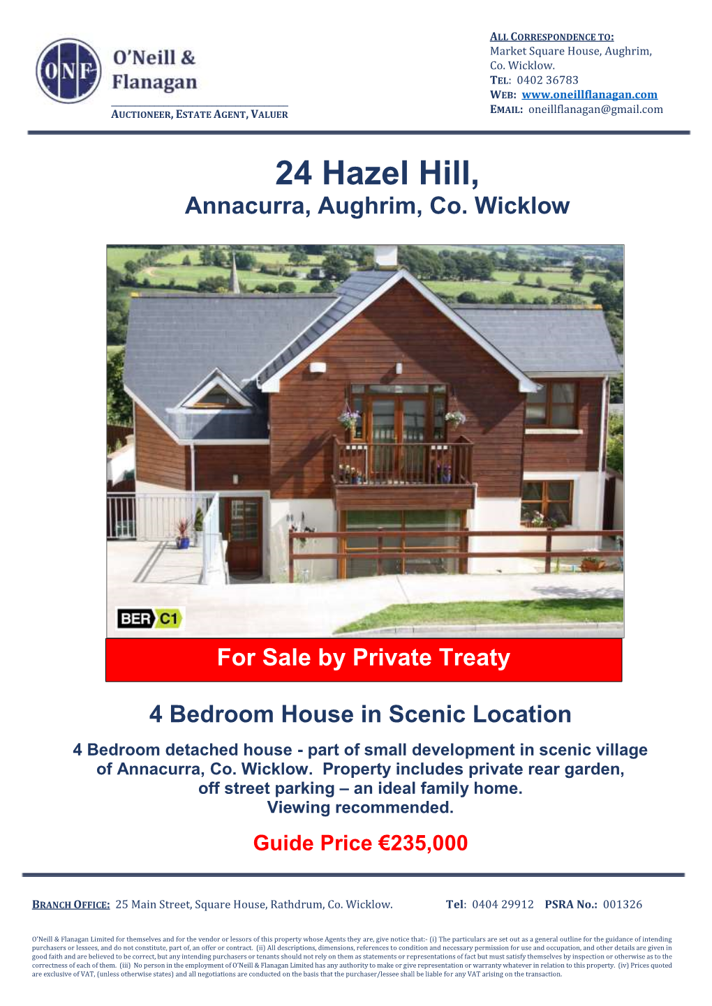 24 Hazel Hill, Annacurra, Aughrim, Co