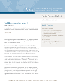 Pacific Partners Outlook
