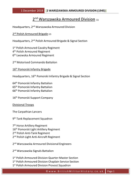 2 Warszawska Armoured Division (1945)]