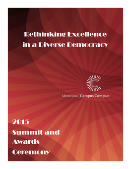 2015 Summit and Awards Ceremony Rethinking Excellence in a Diverse