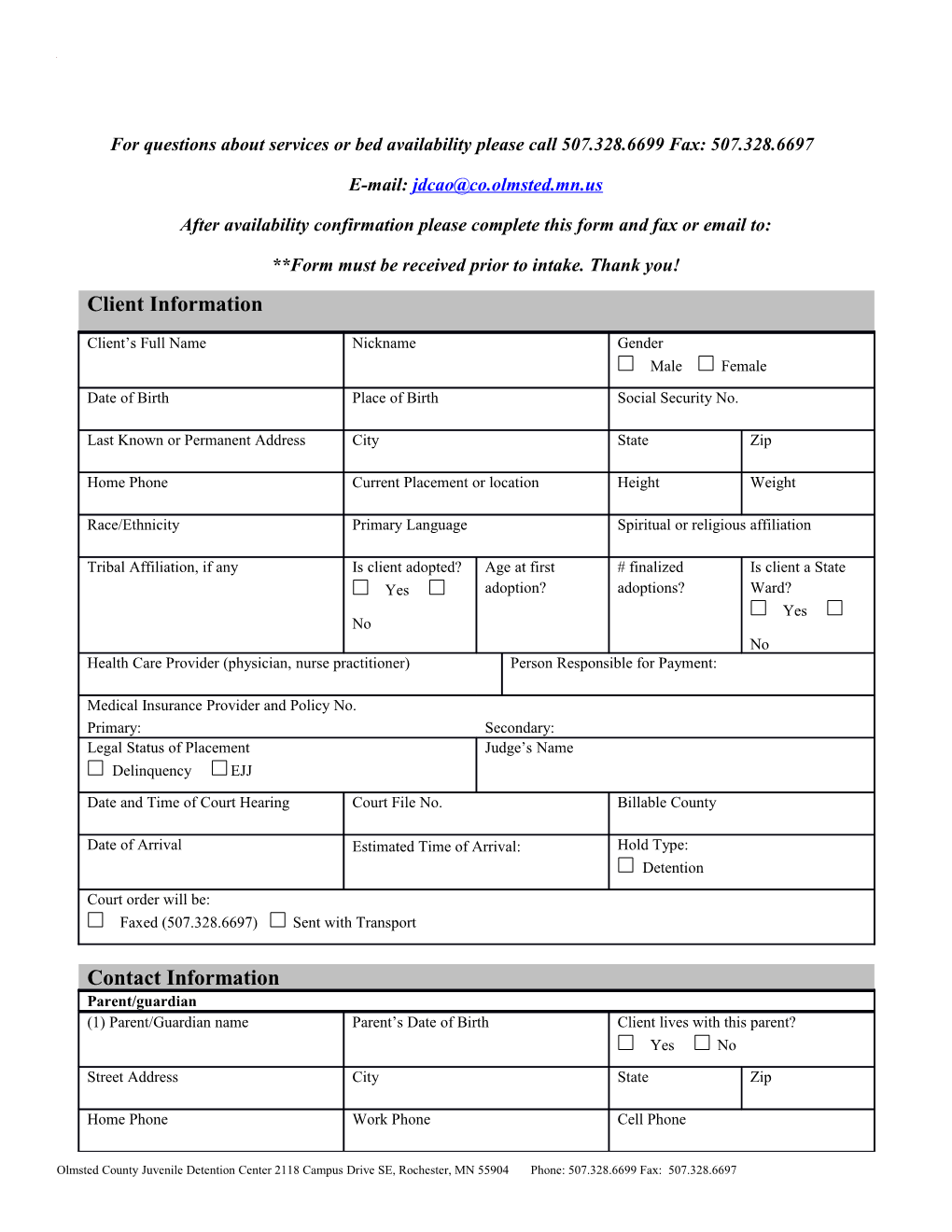 Consent for Medical and Dental Care