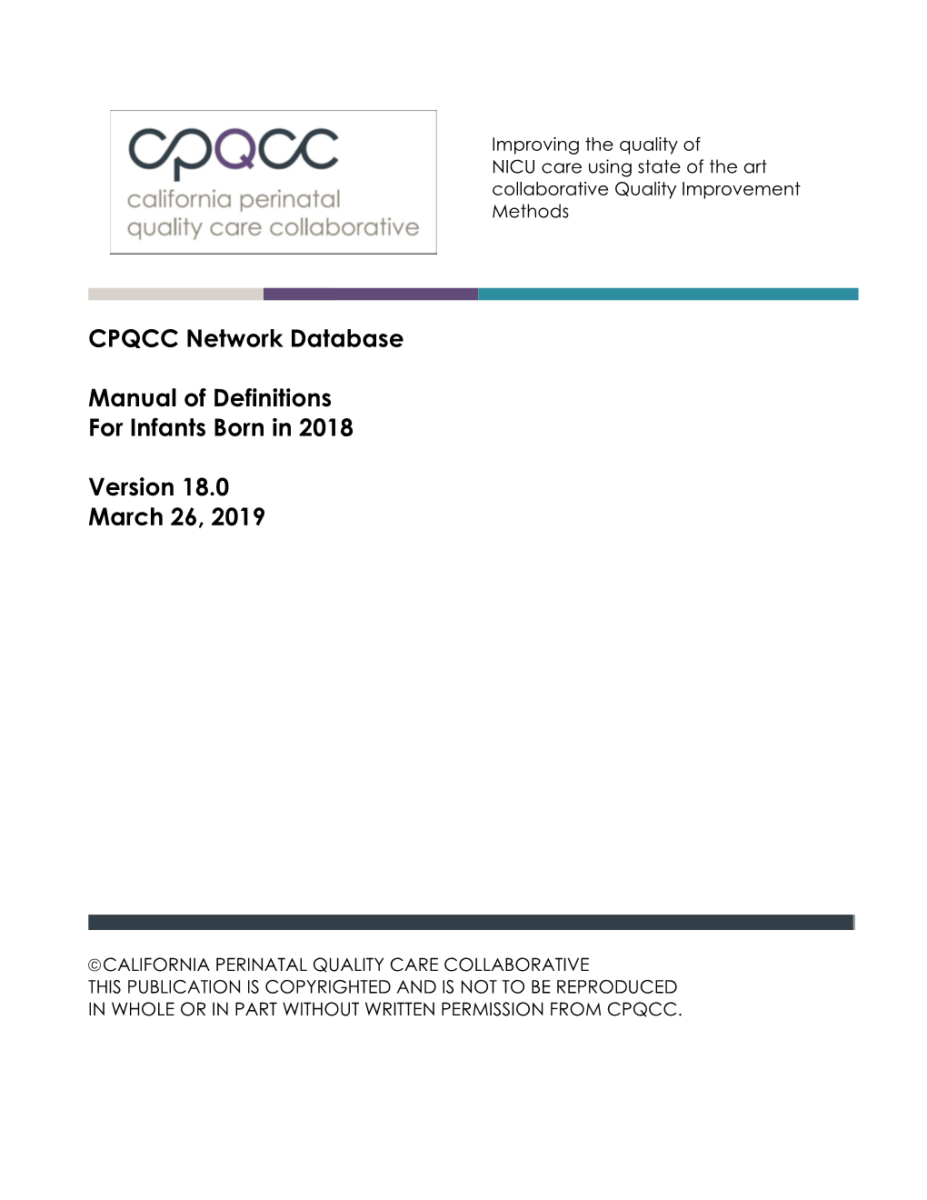 2018 CPQCC Manual of Definitions 3.26.19