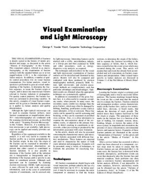 Visual Examination and Light Microscopy