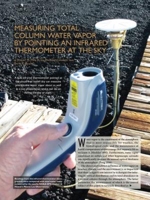 Measuring Total Column Water Vapor by Pointing an Infrared Thermometer at the Sky