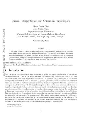Causal Interpretation and Quantum Phase Space