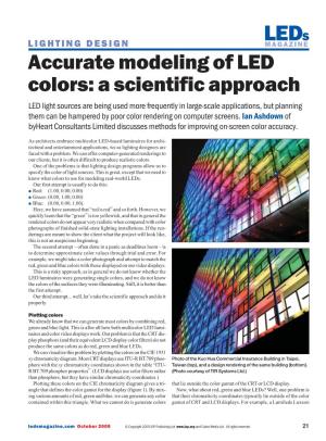 Accurate Modeling of LED Colors