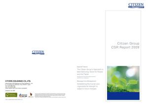 Citizen Group CSR Report 2009