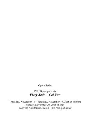 Fiery Jade – Cai Yan