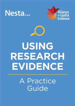 USING RESEARCH EVIDENCE a Practice Guide 1