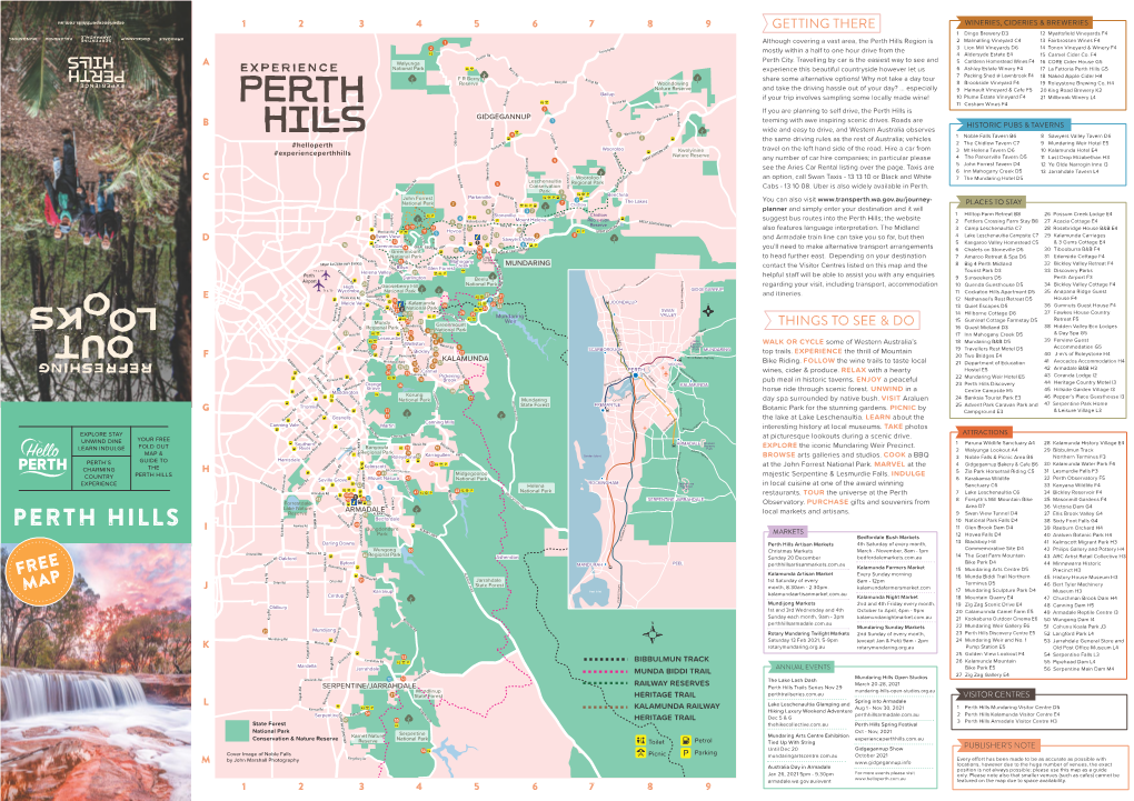 Perth Hills Map 2021