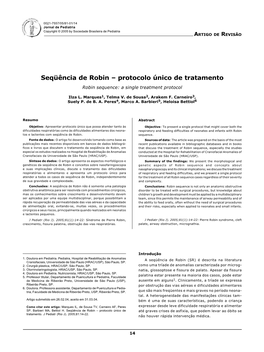 Robin Sequence: a Single Treatment Protocol