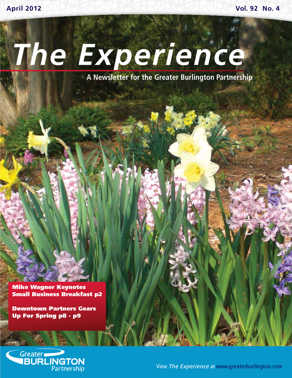 The Experience a Newsletter for the Greater Burlington Partnership