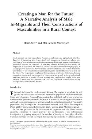 A Narrative Analysis of Male Inmigrants And