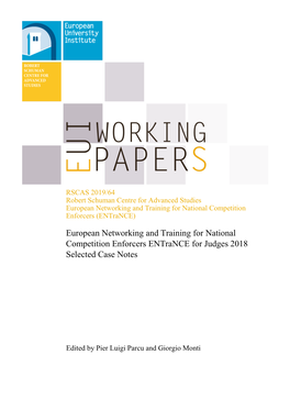 Working Paper RSCAS 2019/64