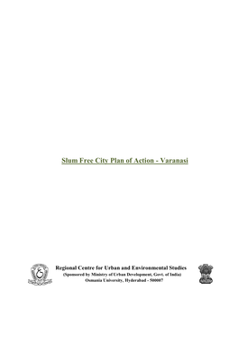 Slum Free City Plan of Action - Varanasi