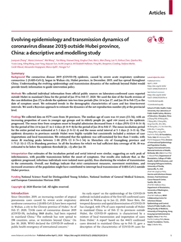Articles Evolving Epidemiology and Transmission Dynamics