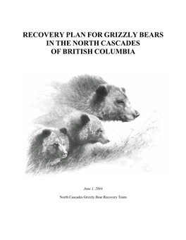 Recovery Plan for Grizzly Bears in the North Cascades of British Columbia