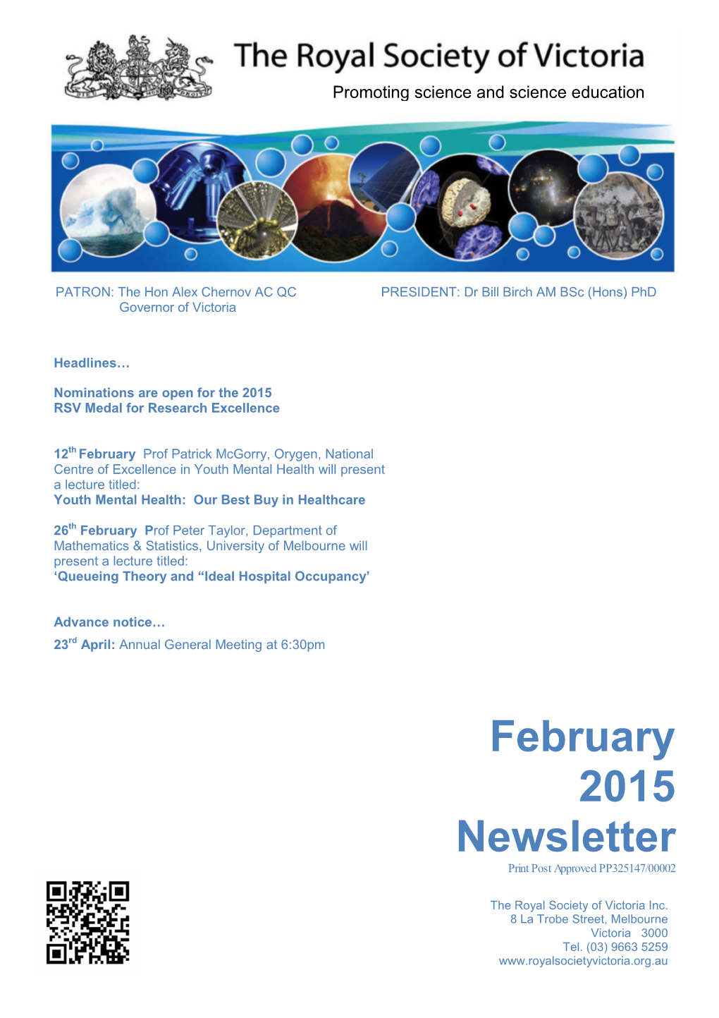 February 2015 Newsletter Print Post Approved PP325147/00002