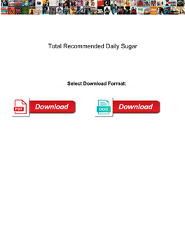 Total Recommended Daily Sugar