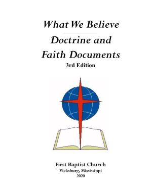 FBCV WHAT WE BELIEVE 3Rd Edition 2020