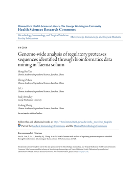 Genome-Wide Analysis of Regulatory Proteases Sequences Identified