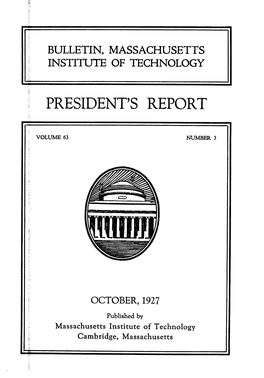 President's Report I