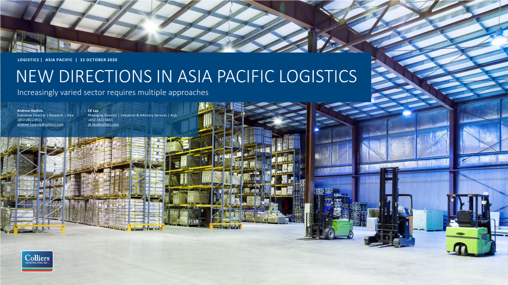 New Directions in Asia Pacific Logistics