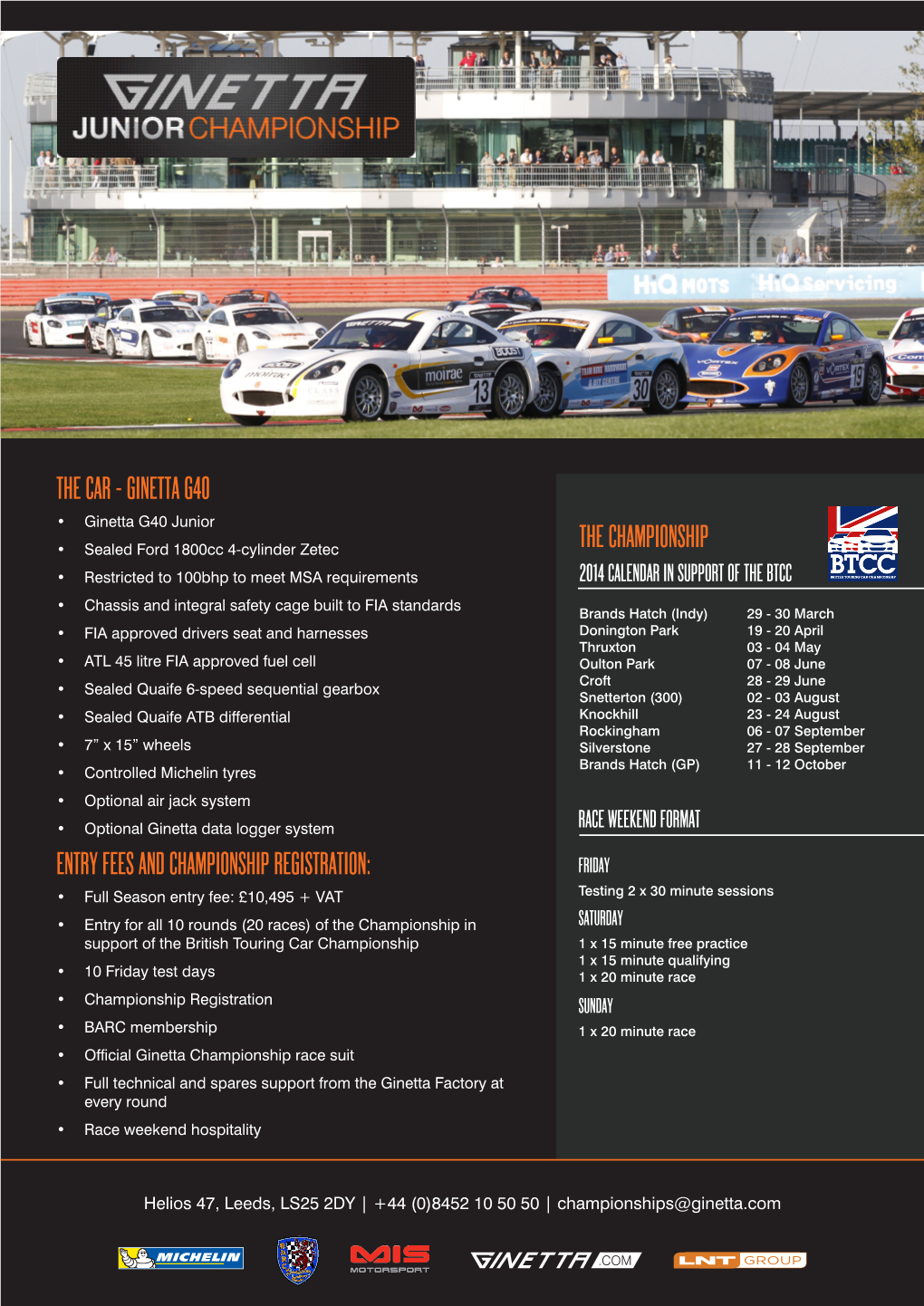 Ginetta G40 the Championship Entry Fees