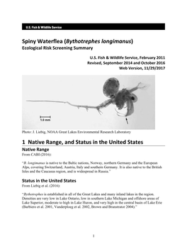 ERSS-Spiny Waterflea (Bythotrephes Longimanus)