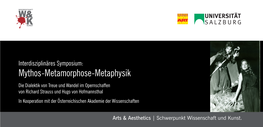 Mythos-Metamorphose-Metaphysik