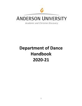Dance Handbook 2020-21