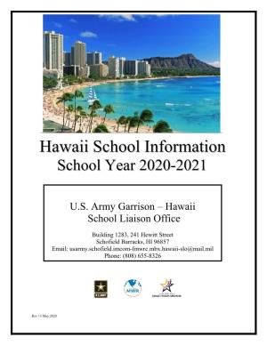 Hawaii School Information 2020-2021