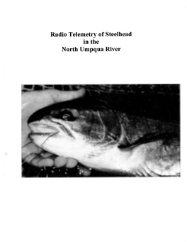 Radio Telemetry of Steelhead in the North Umpqua River a RADIO TELEMETRY STUDY of STEELHEAD in the NORTH UMPQUA RIVER BASIN 1998-2001