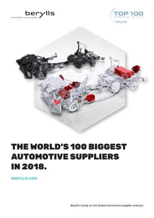 The World's 100 Biggest Automotive Suppliers in 2018