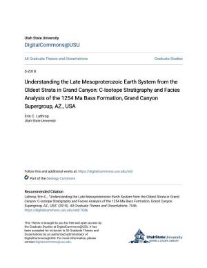 Understanding the Late Mesoproterozoic Earth System From
