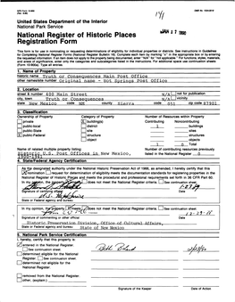 National Register of Historic Places Continuation Sheet