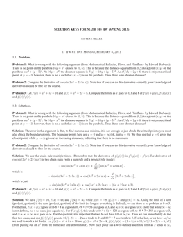 Solution Keys for Math 105 Hw (Spring 2013)