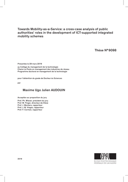 Towards Mobility-As-A-Service: a Cross-Case Analysis of Public Authorities' Roles in the Development of ICT-Supported Integrated Mobility Schemes