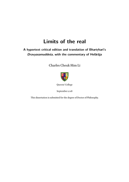 Limits of the Real