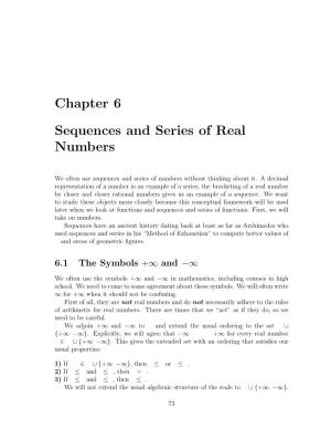 Chapter 6 Sequences and Series of Real Numbers