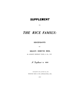 The Rice Family