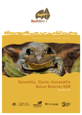 Dananbilla, Illunie, Koorawatha Nature Reserves NSW Report, 2010