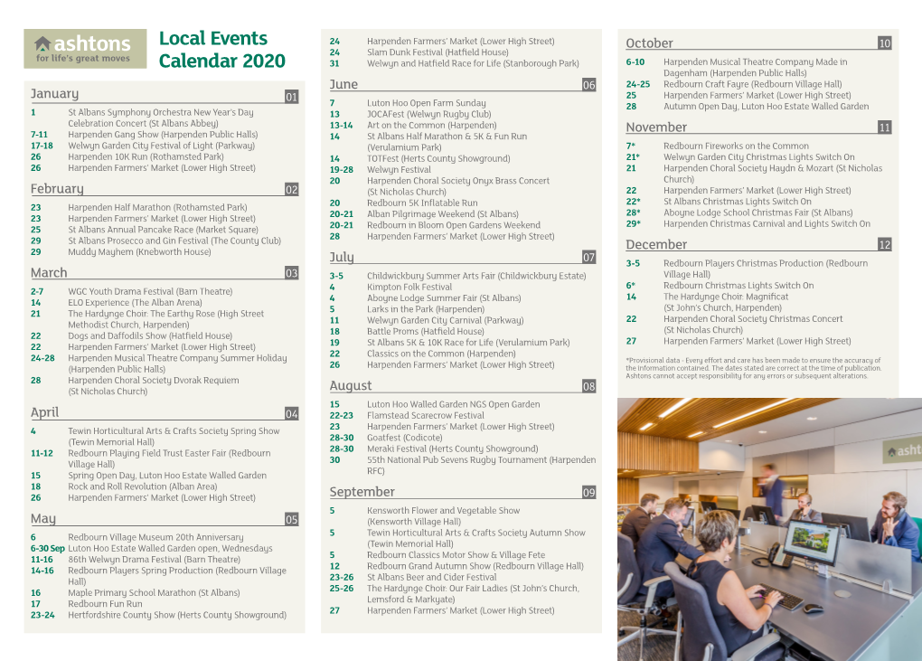 Local Events Calendar 2020