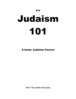 A Basic Judaism Course