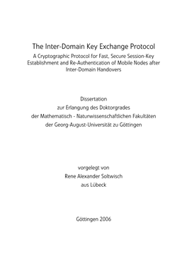 The Inter-Domain Key Exchange Protocol