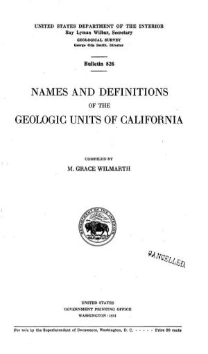 Geologic Units of California