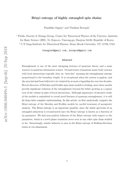 Arxiv:1806.04049V3 [Hep-Th] 20 Sep 2018 So Far