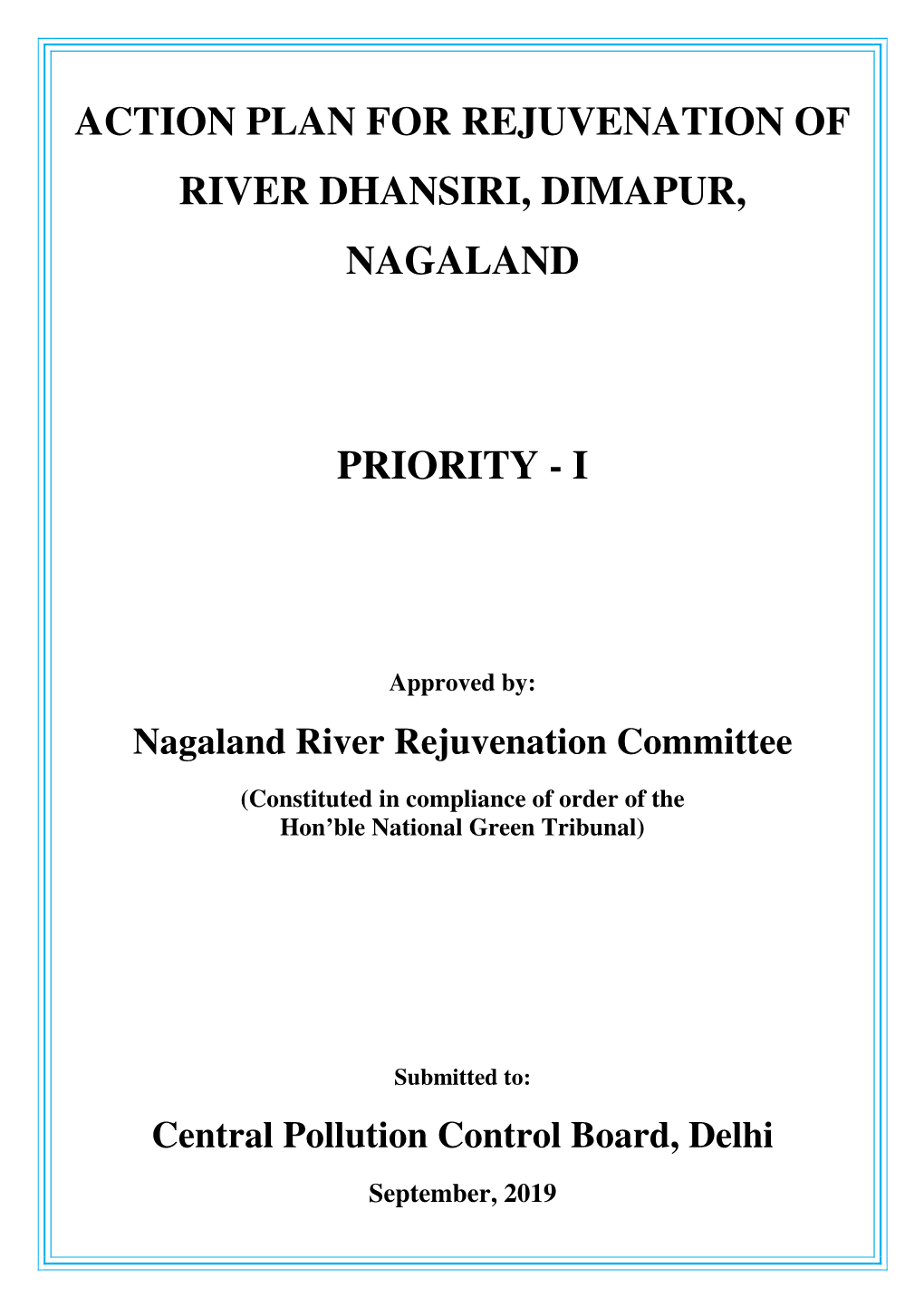 Action Plan for River Rejuvenation of Dhansiri River